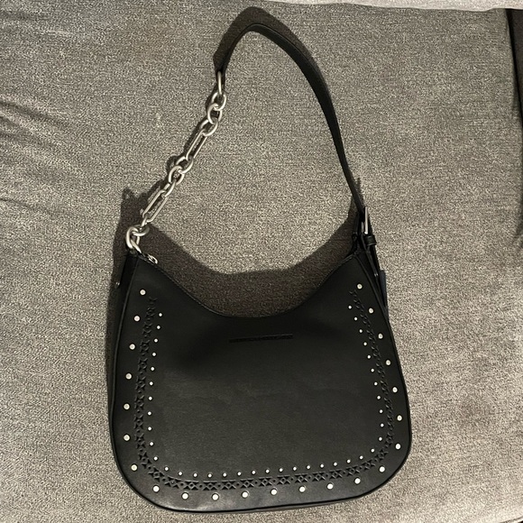 FRENCH CONNECTION Elena Moon Shape Shoulder Bag Black NWT - Picture 9 of 9